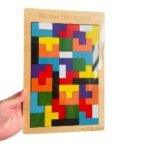 Wooden puzzle blocks